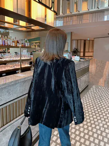 Silk-Blend Velvet Blazer_BZ2312L01A