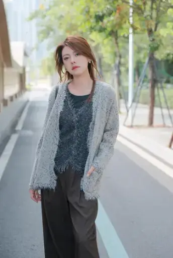 Tassel V-Neck Cardigan/ Vest_KN2512L08