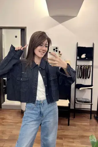 Boxy Crop Denim Shirt Jacket_JK2511L21